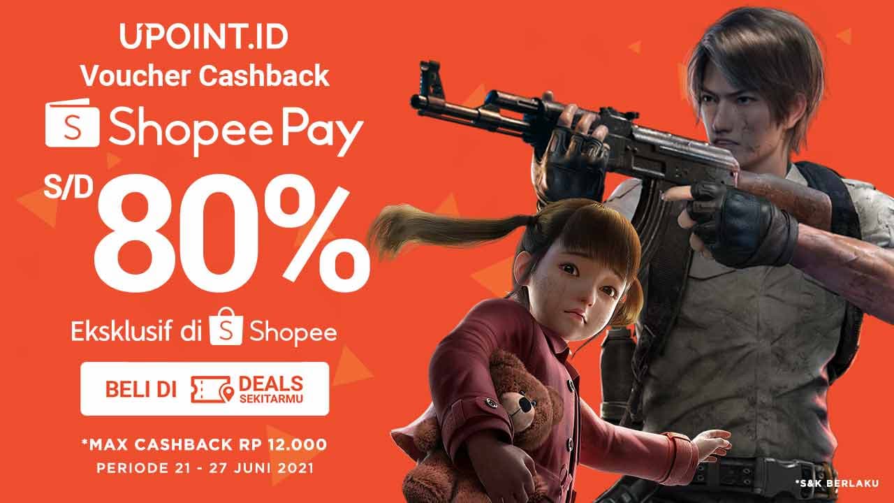 Beli Voucher ShopeePay Sekarang dan Dapatkan Cashback hingga 80% di Upoint