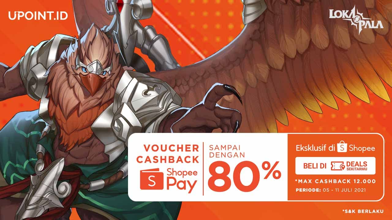 Beli Voucher ShopeePay dan Dapatkan Cashback hingga 80% di Upoint