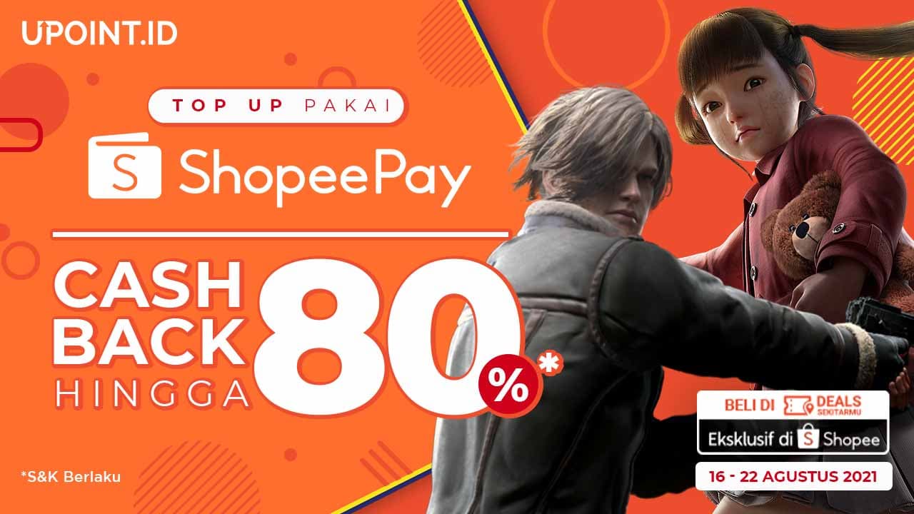 Raih Cashback ShopeePay hingga 80% Hanya Top Up di Upoint