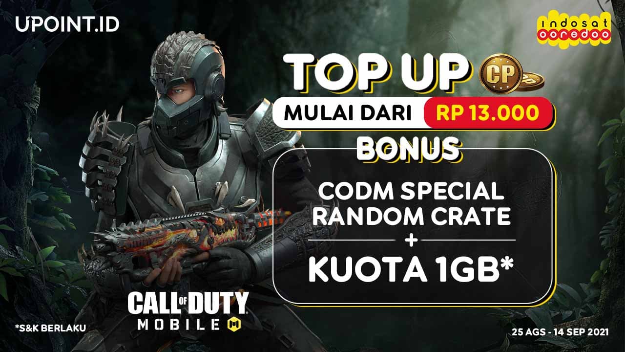Bonus Spesial Random Crate CODM dan Kuota 1 GB Hanya Pakai Indosat di Upoint