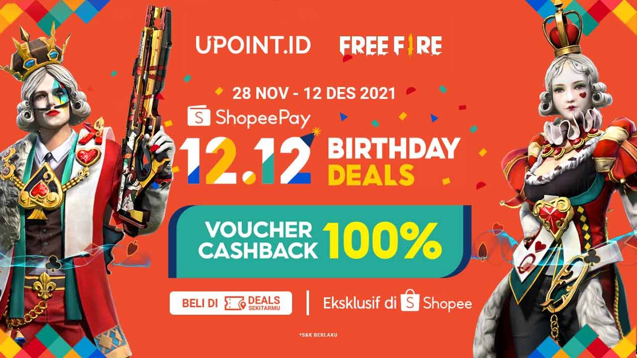 ShopeePay 12.12! Beli Voucher ShopeePay Dapat Cashback 100% di Upoint