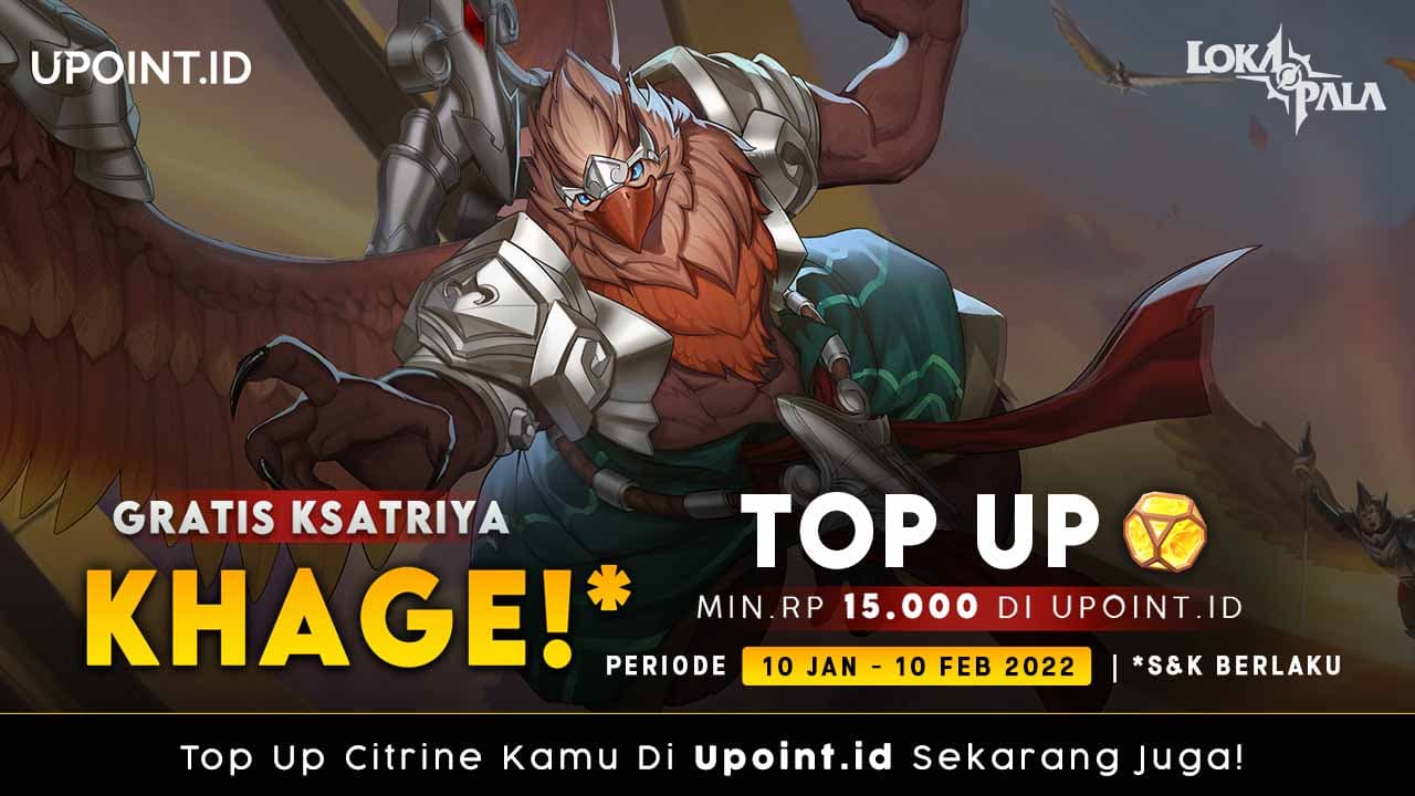 Bonus Ksatriya Khage hanya Top Up Citrine Lokapala di UPOINT.ID