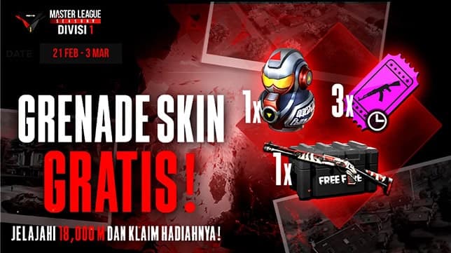 Cara Mendapatkan Skin Grenade Imprinted Trap Free Fire, Gratis!