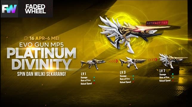 Cara Mendapatkan Evo Gun Skin MP5 Platinum Divinity Free Fire