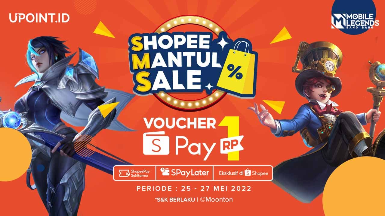 ShopeePay Mantul Sale! Dapatkan Voucher Cashback hingga 100% Hanya di UPOINT.ID