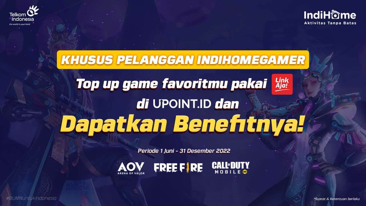 Diskon 5% Transaksi Games Pakai LinkAja Khusus Pengguna IndiHome Gamer