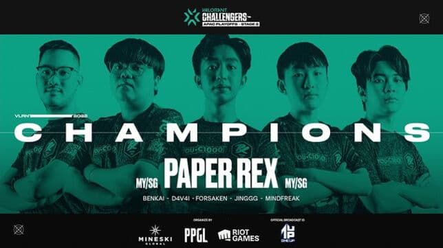 Bungkam XERXIA 3-0, Paper Rex Tampil Sebagai Juara VALORANT VCT 2022: APAC Stage 2 Challengers