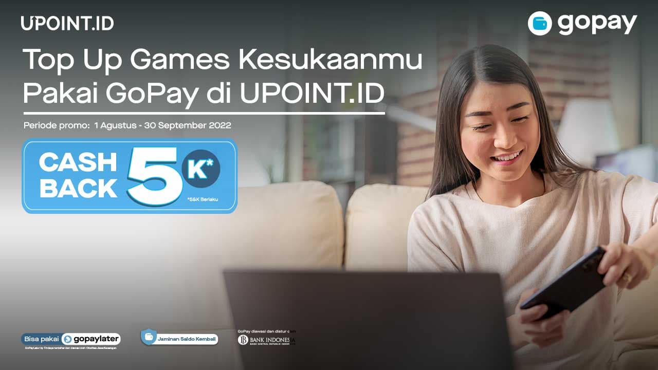 Dapatkan Cashback GoPay Hanya Top Up Games Favoritmu di UPOINT.ID