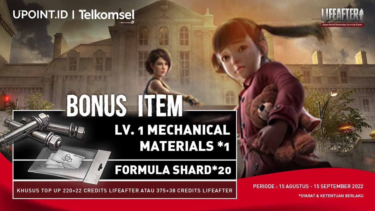 Bonus Item LifeAfter dengan Top Up Credits Pakai Pulsa Telkomsel di UPOINT.ID