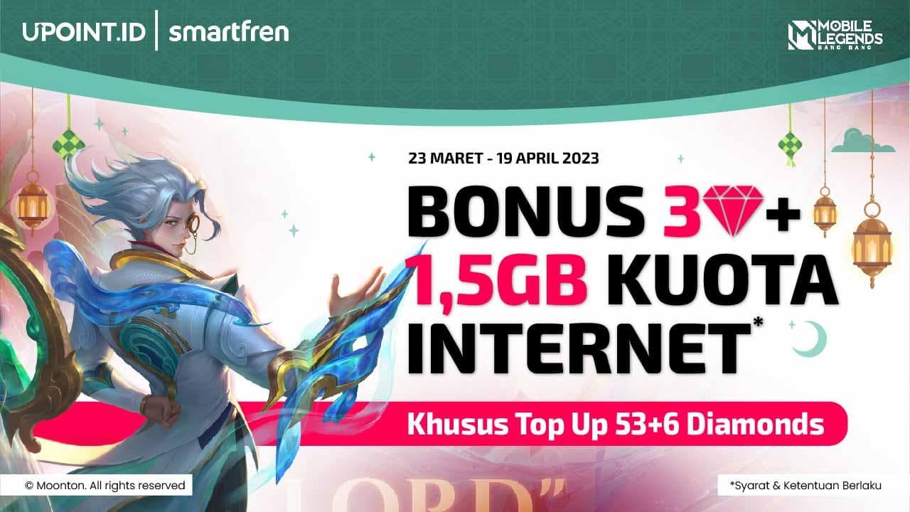 Dapatkan Bonus Diamond dan Kuota pada Bulan Ramadhan ini dengan Top Up pakai Smartfren di UPOINT.ID