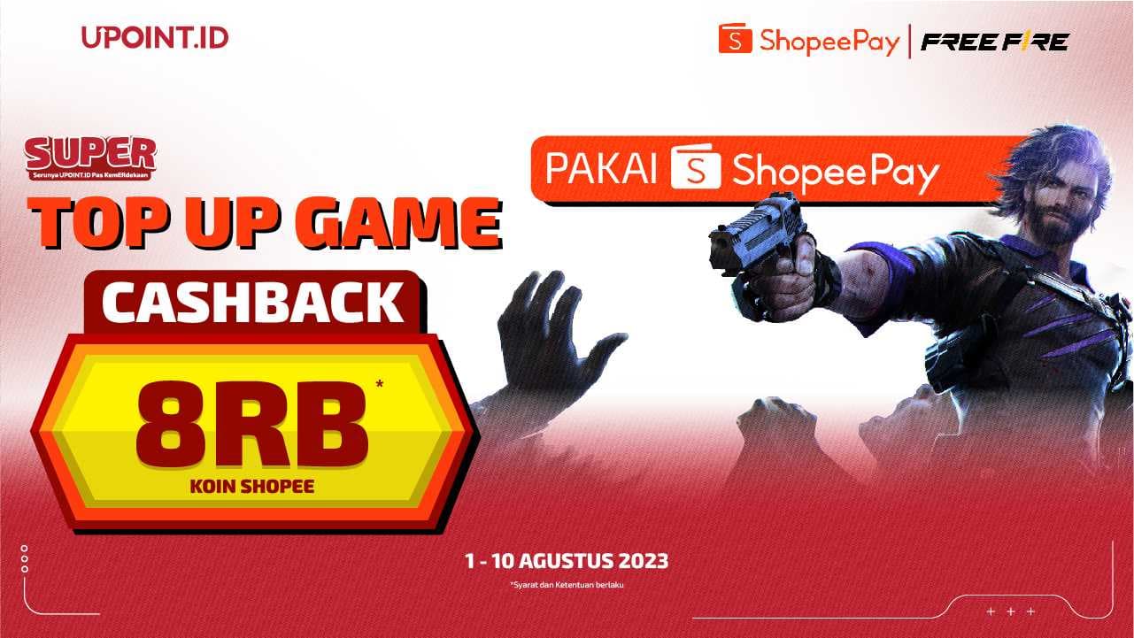 CASHBACK Koin Shopee untuk Kamu yang Top Up Diamonds Free Fire pakai ShopeePay di UPOINT.ID