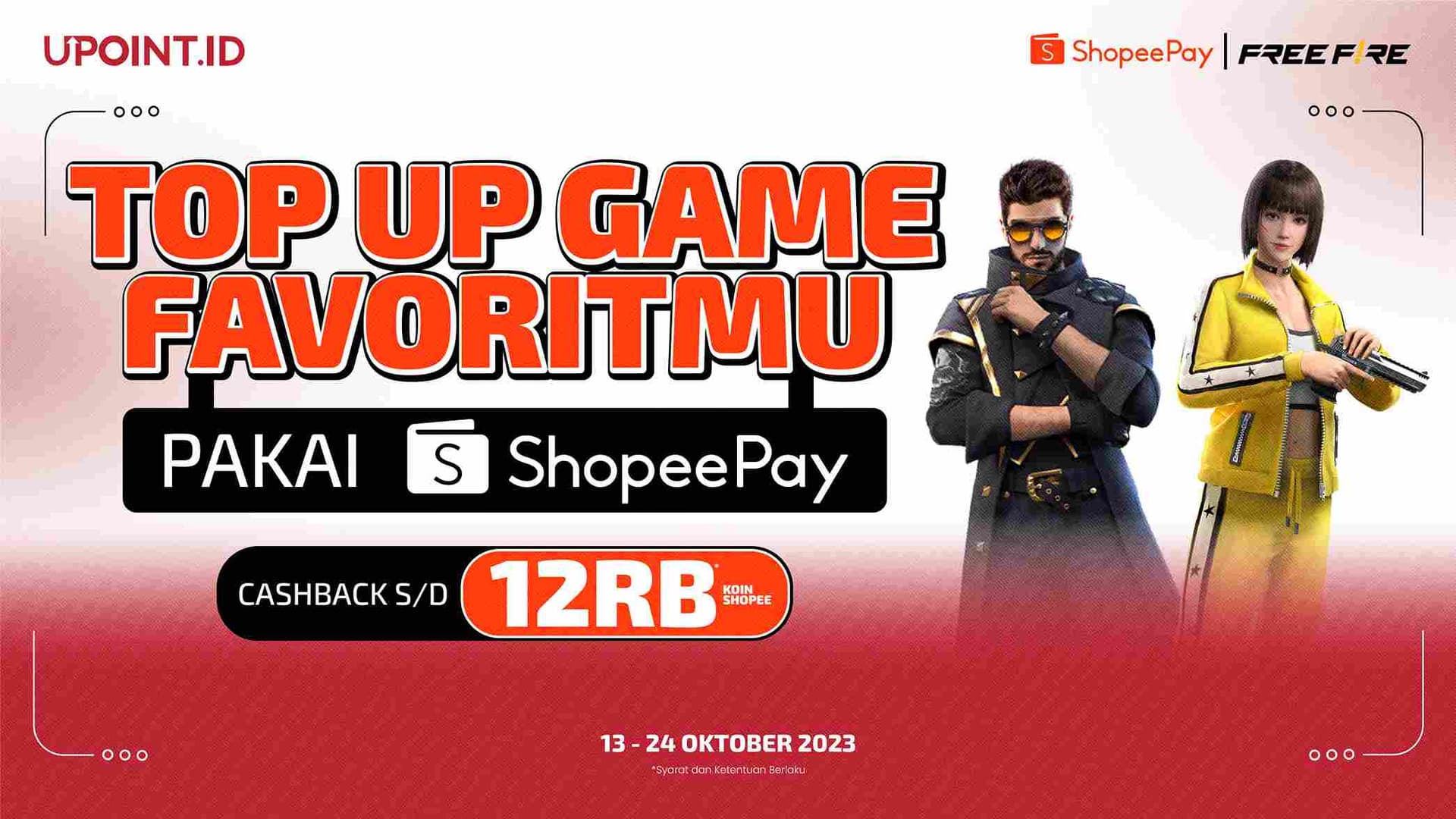 Cashback 12 Ribu Koin Shopee Buat Kamu yang Top Up Pakai ShopeePay di UPOINT.ID!
