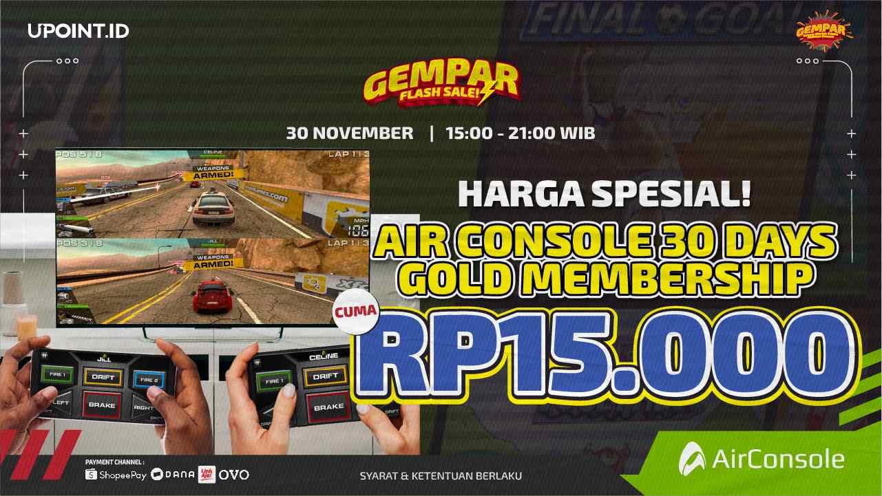 Promo Heboh Potongan Harga Voucher Air Console 30 Days Gold Membership di UPOINT.ID!