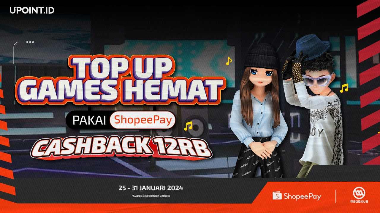 CASHBACK 12RB Buat Kamu yang Top Up Game Apapun di UPOINT.ID pakai ShopeePay