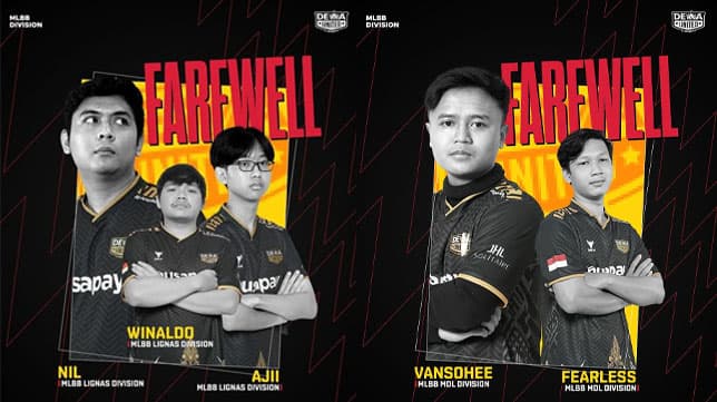 Dewa United Esports Farewell 5 Player MLBB Sekaligus