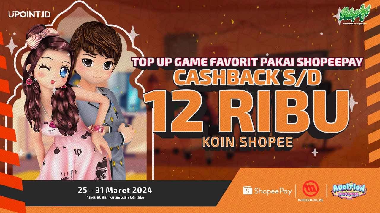 Cashback Seru! Beli Game di UPOINT.ID Pakai ShopeePay, Dapetin Koin Shopee sampai 12RB!