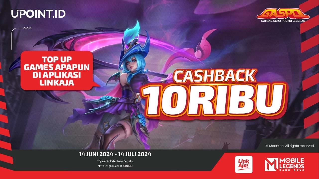 Promo LinkAja x UPOINT.ID: School Holiday! Dapatkan Cashback hingga 10RB setiap Pembelian Games di UPOINT.ID!