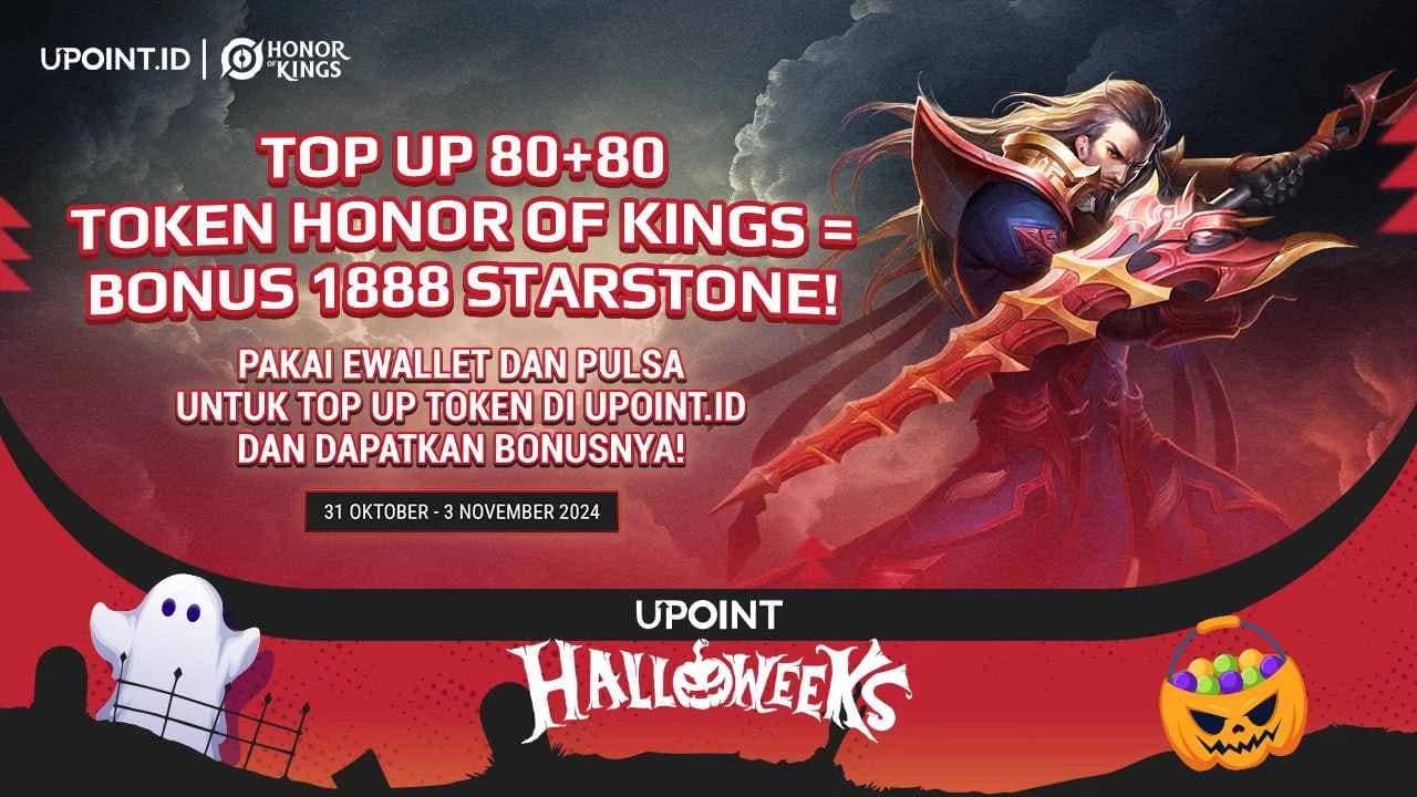 Sepsial Halloween! Dapatkan Bonus 1888 Starstone GRATIS di Honor of Kings!
