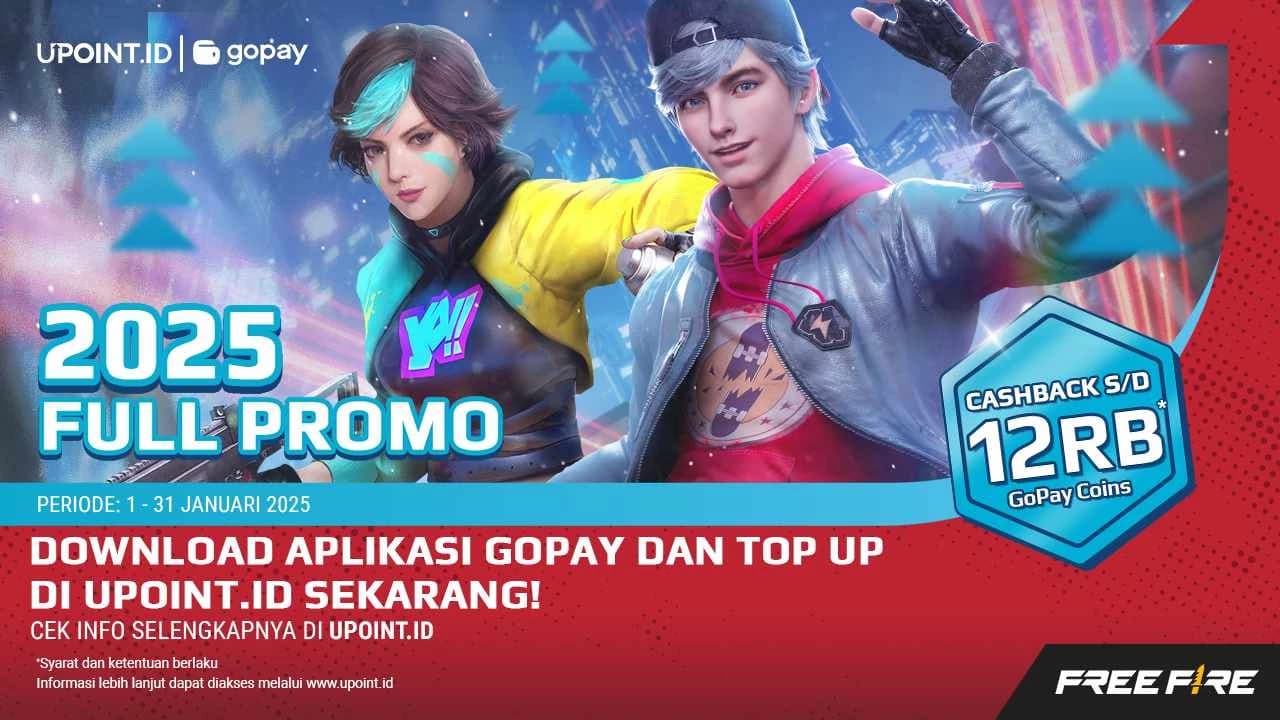Promo GoPay x UPOINT.ID: Dapatkan Cashback 90% hingga 12.000 GoPay Coins untuk Pengguna GoPay Baru setiap Pembelian Diamonds untuk Game Apapun di UPOINT.ID!