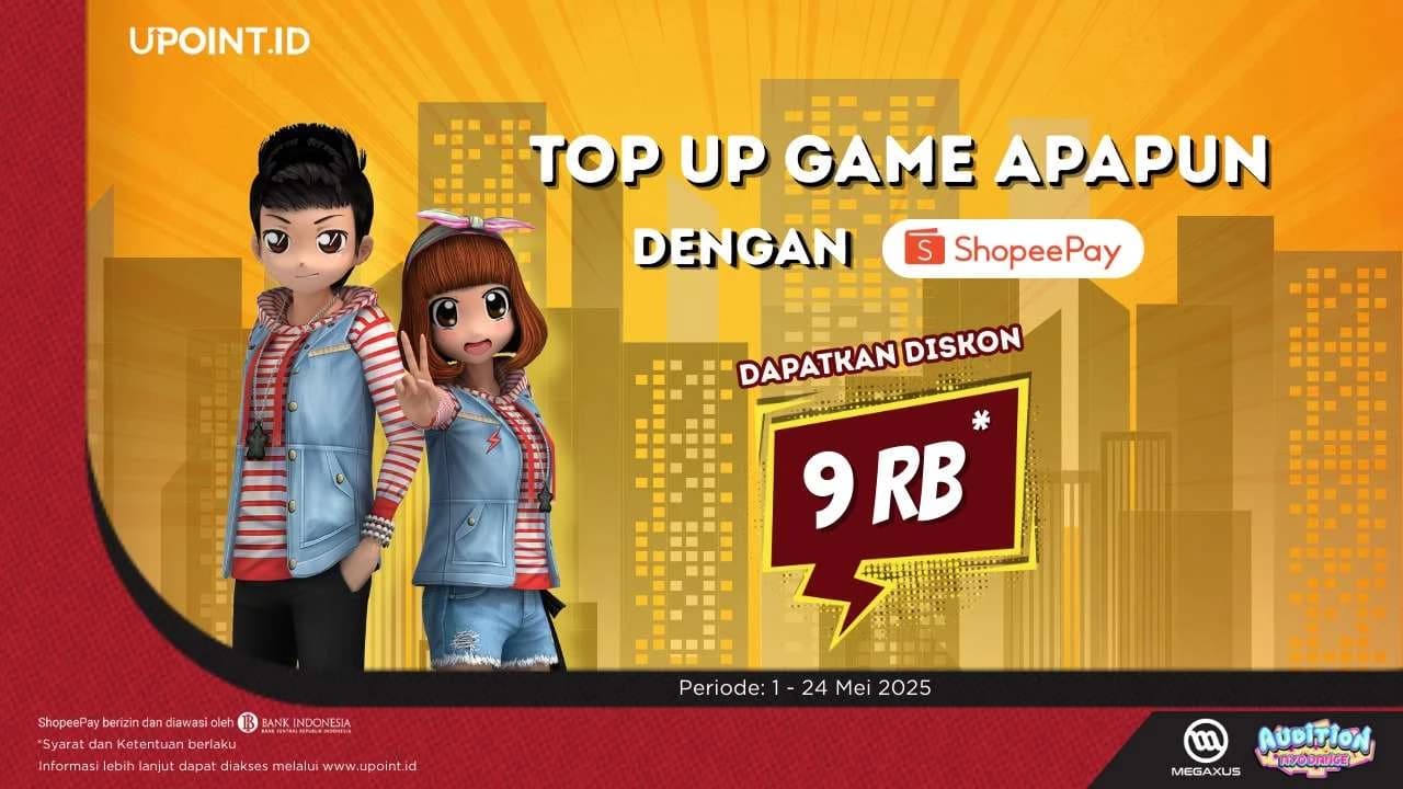Jangan Sampai Kelewatan! DISKON SPESIAL TOP UP GAME DI UPOINT.ID PAKAI SHOPEEPAY!