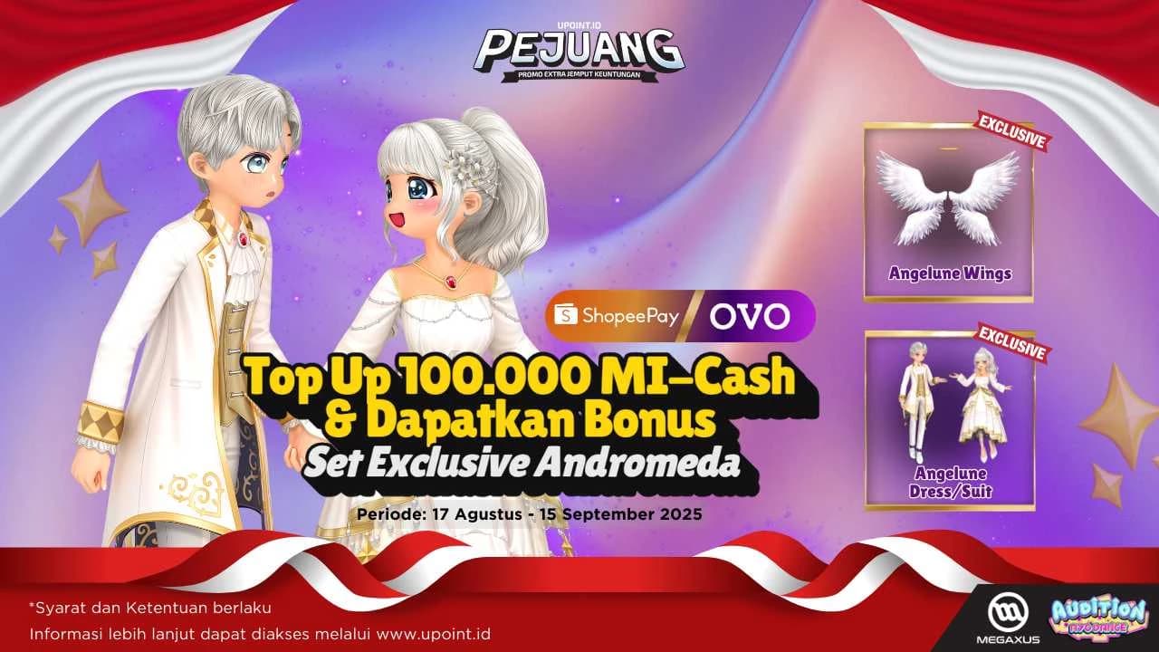 Top Up 100.000 MI-Cash di UPOINT.ID, Dapatkan Bonus Exclusive Andromeda Avatar 7 Hari di Ayodance!