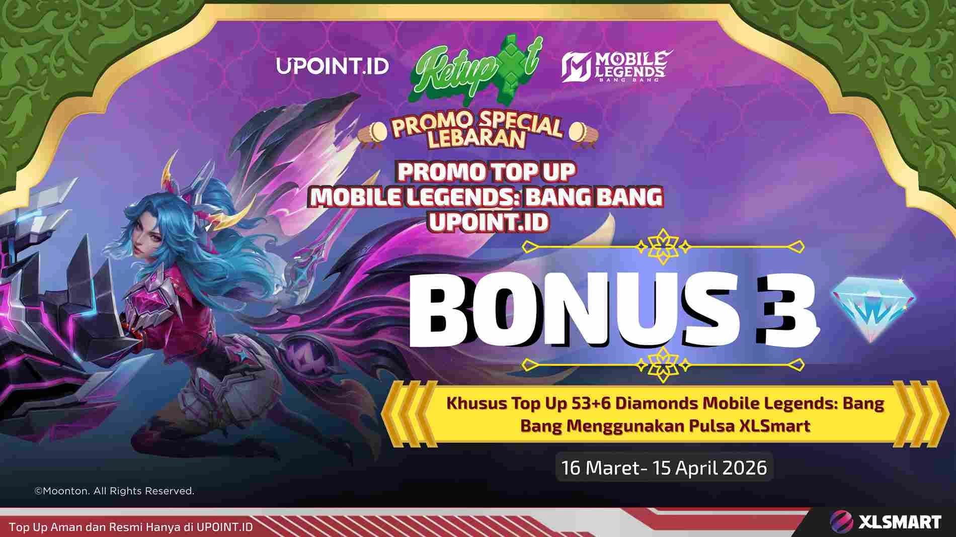 Warga Land of Dawn Pengguna XL & Axis Merapat! Top Up MLBB di UPOINT.ID, Auto Dapet Bonus Diamond!