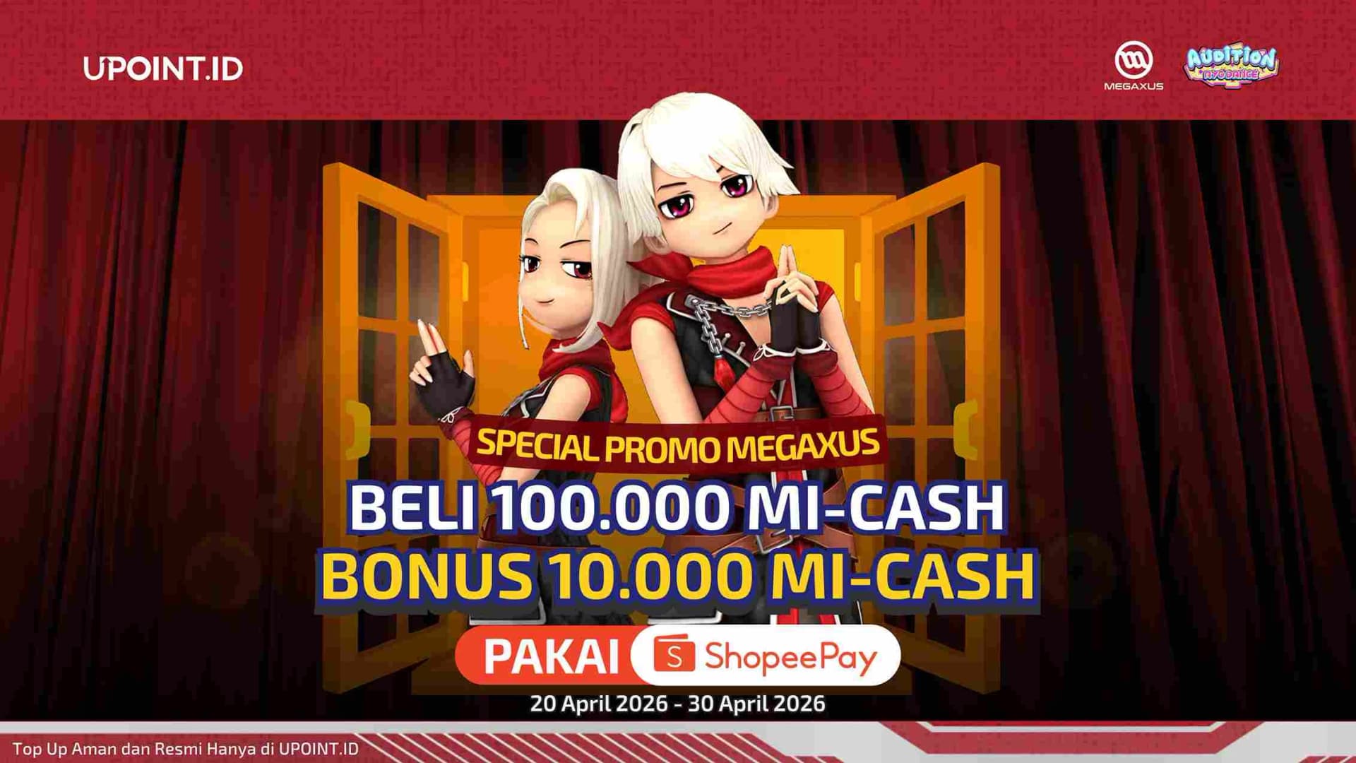 Promo Rilis Hari Ini! Dancers Merapat, Top Up 100 Ribu MI-Cash Pakai ShopeePay Auto Dapet Bonus!