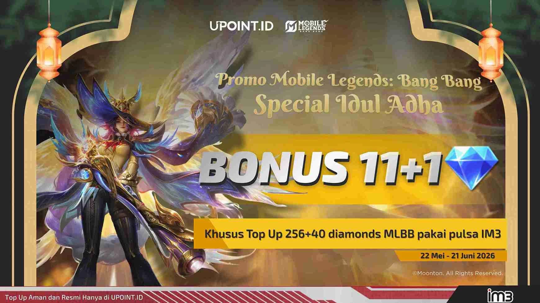 Special Idul Adha! Khusus Pengguna IM3 Gaspol Top Up 256+40 Diamond MLBB di UPOINT.ID & myIM3, Langsung Nikmati Bonusnya!