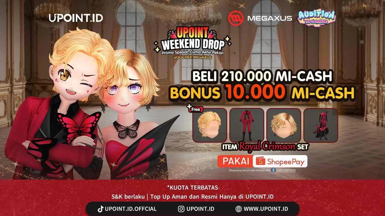 Promo Top Up Ayodance Bonus 10.000 MI-Cash & Royal Crimson Set