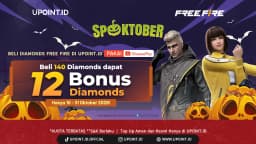 Promo Top Up Free Fire Bonus 12 Diamond via ShopeePay Khusus Spooktober
