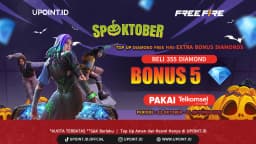 Promo Top Up FF Pakai Pulsa Telkomsel: Bonus 5 Diamond di UPOINT.ID Khusus Spooktober 2026