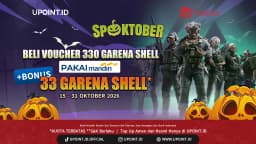 Beli 330 Garena Shell Pakai VA Mandiri, Dapat Bonus Voucher 33 Garena Shell di UPOINT.ID