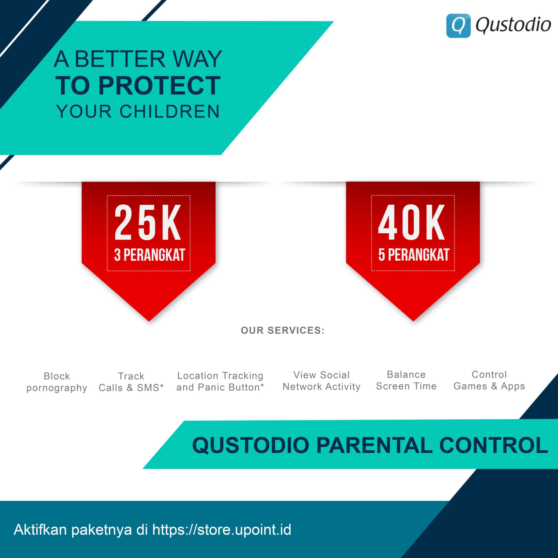 Lindungi dengan Qustodio