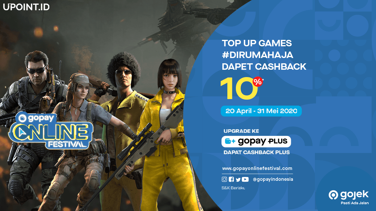 Top-Up Games #DiRumahAja Dapat Cashback GoPay 10%