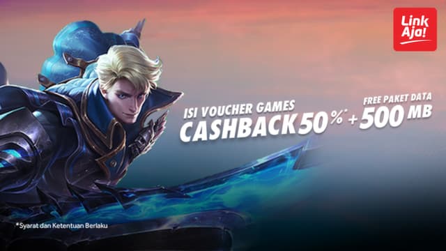 Beli Voucher Games di Aplikasi LinkAja GRATIS KUOTA!