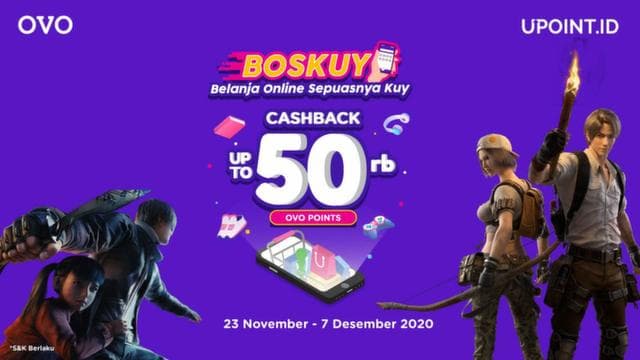 Dapatkan Cashback OVO hingga 50 Ribu Hanya Top Up di Upoint.id