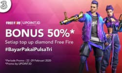 Begini Cara Dapat Bonus 50% Setiap TOP UP Free Fire Pakai Tri, Yuk Terapkan!