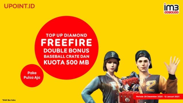 Bonus Item Free Fire & Bonus Kuota Data Hanya Pakai Indosat di Upoint