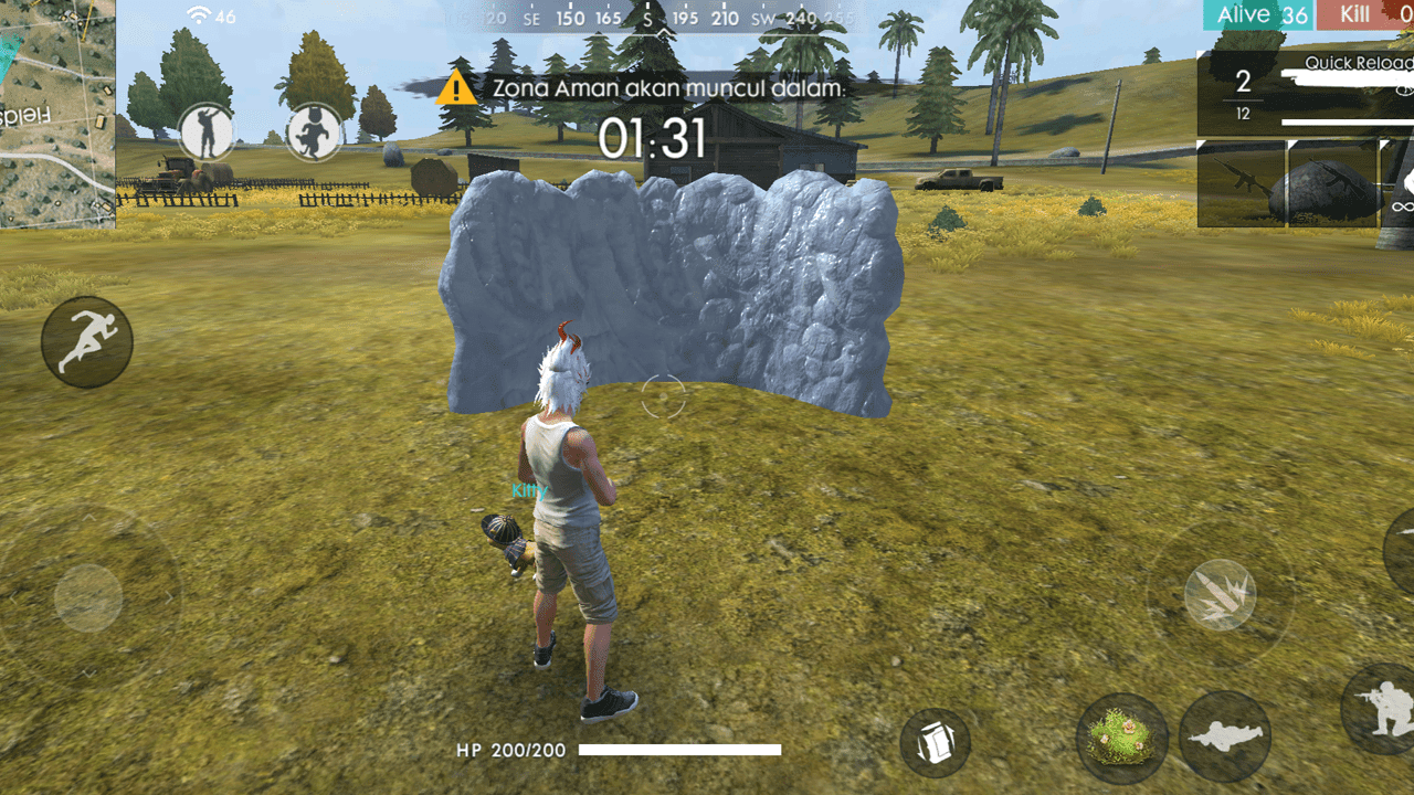 Cara Melawan Musuh yang Menggunakan Item Gloo Wall di Free Fire